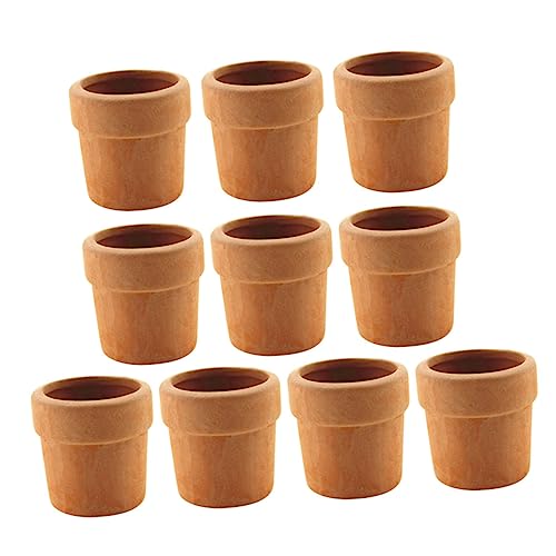 NUSITOU Blumenübertopf Kleine Blumentöpfe 10er Set Mini Blumenpot Figurine Liebenswerte Pflanzfigur Für Puppenhaus Dekoration Miniatur Blumentopf Für Tisch Und Hausverschönerung von NUSITOU