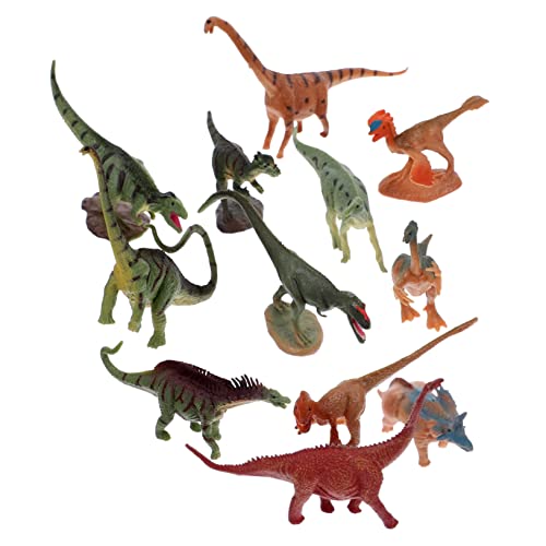 NUSITOU 12 Stück Kinder Dinosaurier Figuren Lebensechte Kunststoff Dinosaurier Modell Cartoon Dinosaurier Spielzeug Dinosaurier Modell Set Für Jungen Und Mädchen von NUSITOU