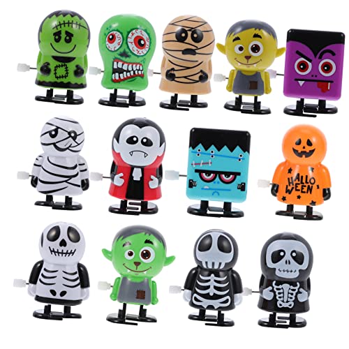 NUSITOU 13 Stücke Halloween Wind-up Spielzeug Halloween Party Supplies Cartoon Mini Spielzeug von NUSITOU