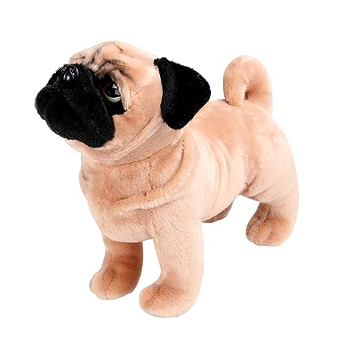 NUSITOU 1Pc Plüschtier Hund Mops Mini Entzückender Mops Für Kinder Weiches Stofftier Perfektes Für Hundeliebhaber von NUSITOU