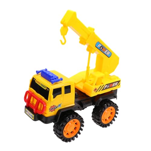 NUSITOU 1stk Autospielzeug Jungen Kinderspielzeug Technisches Spielzeugauto Engineering-LKW-Spielzeug Automobil Schiebe- Und Gleitspielzeug Jungenspielzeug Kranspielzeug Yellow von NUSITOU