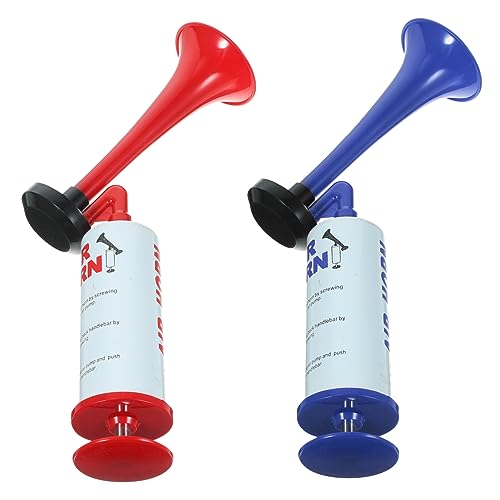 NUSITOU 2 Stück Fußball Events Air Horn Hand Push Trompete Druckluft Horn Für Fußball Party Signal Horn LKW Hupe Air Horn Cheer Für Sportveranstaltungen von NUSITOU