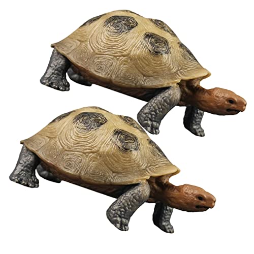 NUSITOU 2 Stück Schildkrötenfiguren Für Kinder Stehendes Schildkrötenmodell Fotografie Und Dekorations Tierstatue Realistisches Schildkrötenornament Für Zuhause Und Büro von NUSITOU