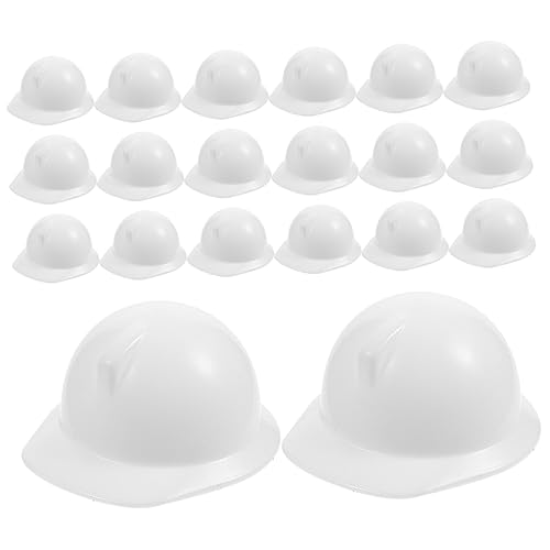 NUSITOU 20 Stk Spielzeughelm Puppen-schutzhelm Miniaturpuppenhelme Weihnachtsmütze in Puppengröße Mini-puppenhelm Mini-spielzeug Puppenhüte Deckel Schutzhelme Für Minipuppen Abs Weiß von NUSITOU