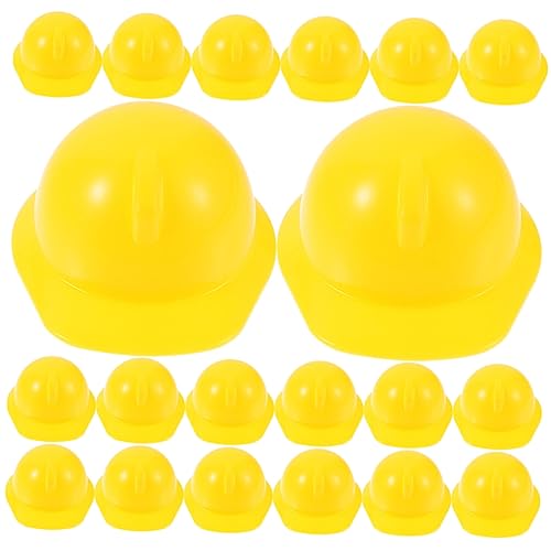 NUSITOU 20 Stk Spielzeughelm doll accessories Puppenkleidung Puppenkopfschutz Miniaturpuppen-Bauhut Miniaturpuppenhut Schutzhelme für Minipuppen Plastikpuppen-Konstruktionshut Abs von NUSITOU