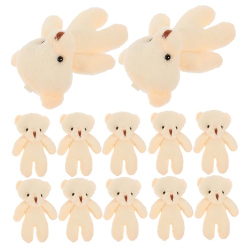 NUSITOU 20St Mini-Bär Little Bear Spielzeug Kuscheltiere kleine Bärenpuppe ausgestopfter Kleiner Bär winzig tragen ausgestopfte Bärenpuppe verschleißfestes Bärendekor PP Baumwolle Beige von NUSITOU