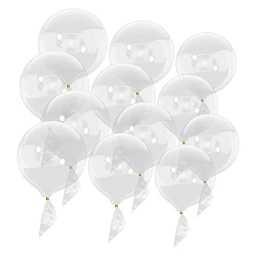 NUSITOU 24 Stück Transparente Geburtstagsballons Party Dekoration Hochzeit Dekorative Ballons Blumen Und Schmetterling Motive von NUSITOU