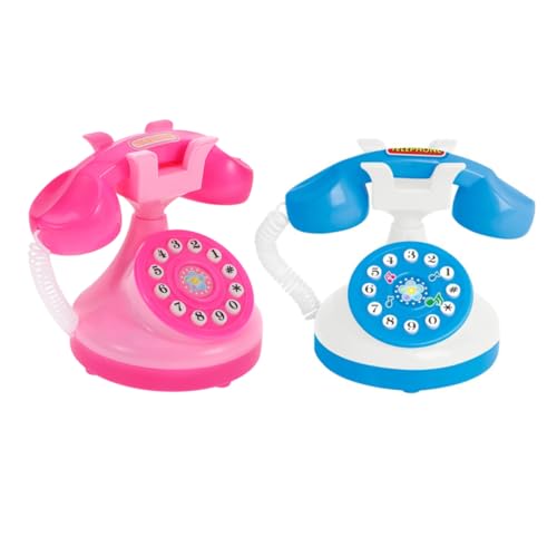 NUSITOU 2St Mini-Telefonspielzeug -Telefone Kleinkind-Telefonspielzeug Mini Telefon Interaktives Telefon altmodisches Telefon Telefonieren für Plastik von NUSITOU