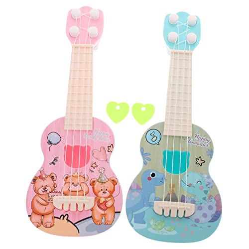 NUSITOU 2St Ukulele Spielzeug Kinderspielzeug Spielzeug für Kinder Jungenspielzeug kinderinstrumente musikinstrumente für Kinder Kinder-Ukulele-Spielzeug Kindergitarre für Jungen Plastik von NUSITOU