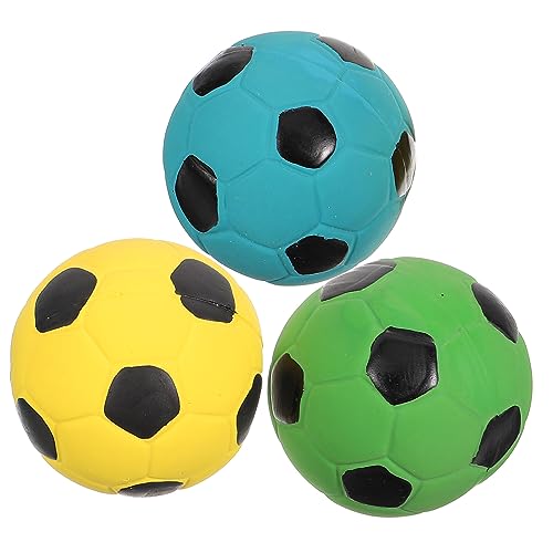 NUSITOU 3 Stück Interaktive Sound Fußballspielzeuge Für Kinder Bunte Hüpfbälle Gelb Blau Und Grün Ideal Katzenspielzeug Oder Für Den Spielerischen Einsatz Im Freien von NUSITOU