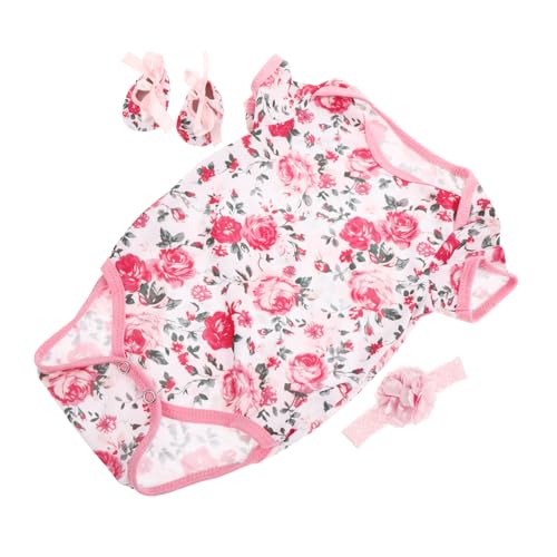 NUSITOU 3 Stück Puppenkleidung Mädchen Outfits Accessoires Reborn Puppenzubehör Mädchen Neugeborenen Kleidung Reborn Puppenschuhe Babykleidung Für Mädchen Strampler Für von NUSITOU