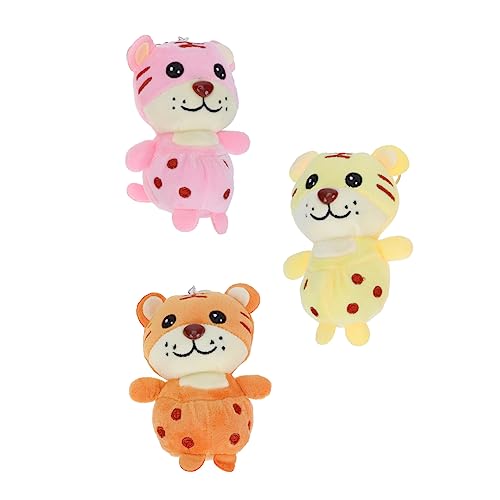 NUSITOU 3 Stücke Kreativer Tierkreis Keychain Anhänger Tiger Puppen Tierkreis Hangende Dekore von NUSITOU