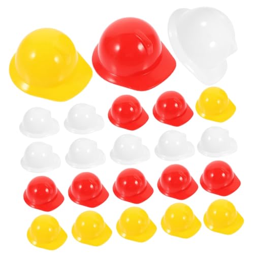 NUSITOU 30St Mini-Helmkappe Puppenhelm Schutzhelme Puppe Mini-Helme Hut-Kuchenaufsatz Haustier Helm Vogelhelm aus Kunststoff Flaschenhelm kreativer Minihelm Weinflaschenverschluss Plastik von NUSITOU