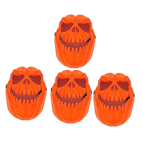 NUSITOU 4 Stücke Halloween-schädelmasken Mode Skelett-masken Performance-prop (orange) von NUSITOU