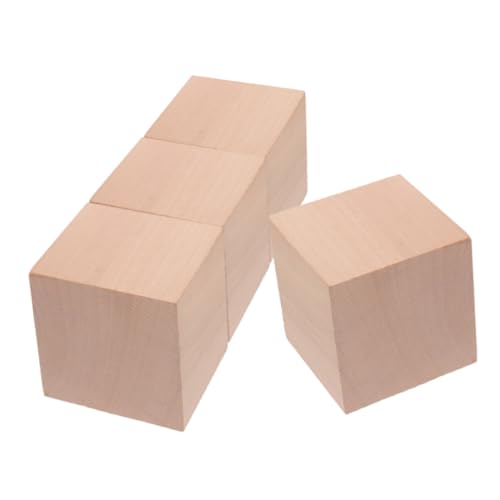 NUSITOU 4Pcs Bausteine ​​Lehrmittel für Lernspiel pädagogisches Würfelblockspielzeug Vorschulblöcke Vorschulspielzeug Kinderspielzeug Holzblöcke hölzern Khaki von NUSITOU