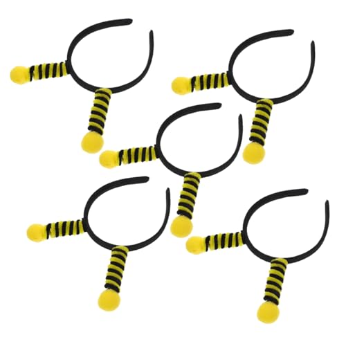 NUSITOU 5 Stück Bienen Stirnband Antenne Make Up Stirnband Haarband Haar Accessoires Haargummi Stirnbänder Haar Accessoire Für Party Haarreifen Bienen Tentakel Stirnband Stoff von NUSITOU