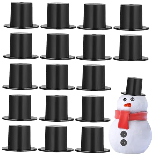 NUSITOU Mini Weihnachtsmützen Niedliche DIY Dekorative Hüte Für Schneemann Und Clown Party Zubehör Schwarze Mini Hüte Für Festliche Anlässe von NUSITOU