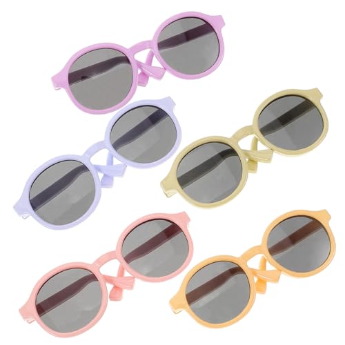 NUSITOU 5St Puppenbrille Spielzeug-Accessoires Puppenparty Puppenkleidung Puppenbasteln Puppenzubehör Puppenhaus-Sonnenbrille lustige Brillenspielzeuge stylische Puppensonnenbrille Plastik von NUSITOU