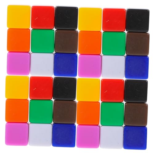 NUSITOU 60 Stück Acryl Würfel Unvollendete Würfel Leere Würfelblöcke DIY Bastelwürfel Trocken Abwischbare Würfel DIY Rohe Würfel Leere Würfel Spiel Requisiten Unvollendete Acryl von NUSITOU