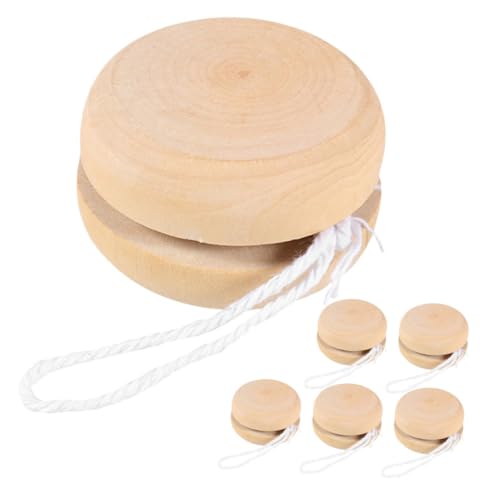 NUSITOU 6St aus Holz reaktionsschnelles Fingerspielzeug für Kinder Mini- DIY-Graffiti-Spielzeug chinesisches unfertige Jo-Jo-Bälle Handbemaltes Spielzeug Holzspielzeug von NUSITOU