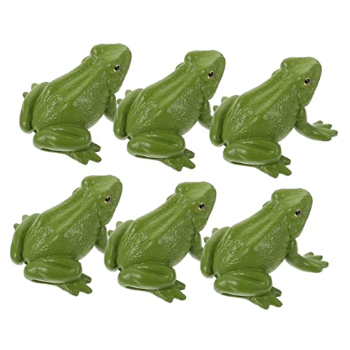 NUSITOU Frosch-Spielzeug 6er Set Miniatur Frosch Figuren Aus Kunststoff Frosch Modelle Kinder Frosch Spielzeug Deko Frosch Statuen Für Garten Und 6 Stück Deko Frosch Für Draußen von NUSITOU