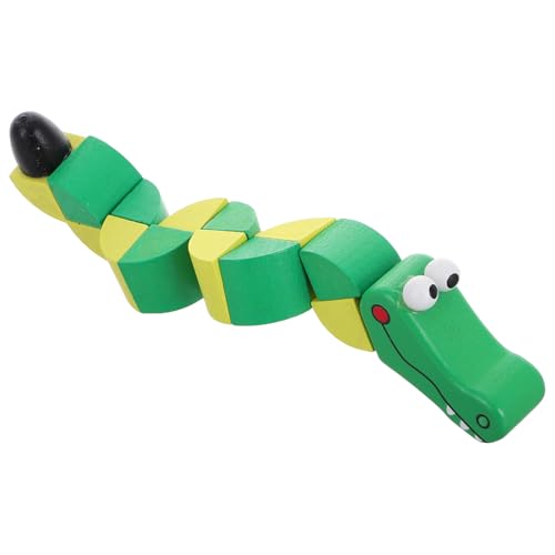 NUSITOU Alligator-Puzzle Aus Holz, Gedrehter Alligator, Kinder-holzspielzeug, Drehendes Spielzeug, Kreatives Baustein-lernspielzeug Für Kinder, Drehendes Alligator-Spielzeug, von NUSITOU