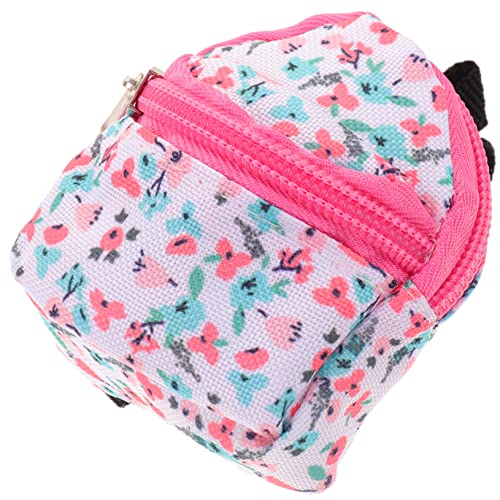 NUSITOU Dekorativer Mini Rucksack Für Puppen Polyester Schultasche Für Ideal Für Und Puppen Perfekt Für Kreative Rollenspiele Pink Mit Buntem Design von NUSITOU