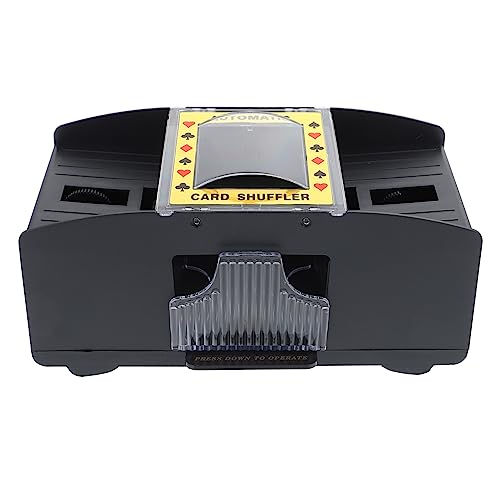 NUSITOU Elektrischer Pokerkartenmischer Automatischer Kartengeber Roboter Shuffler Schwarz Batteriebetrieben Ideal Für Poker Und Kartenspiele von NUSITOU