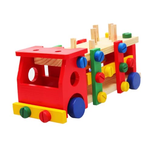 NUSITOU Hämmerbank Aus Mit Hammer Und Baufahrzeug Spielzeug Kreatives Holzpuzzle Und Bausteine Ideales Für Jungen Und Mädchen Zu Geburtstag Und Weihnachten von NUSITOU