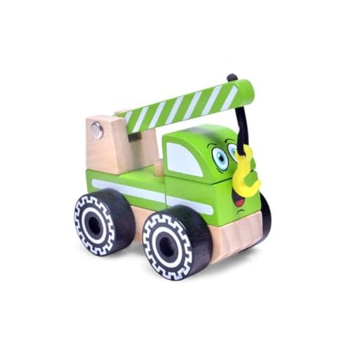 NUSITOU Konstruktionsspielzeug Kinderlastwagen Kinderspielzeug Kinder spielset Mini-Spielzeug Kinder holzspielzeug Kinder lernspielzeug Boy Toys puppenwagen Engineering-LKW Bauwagen Bambus von NUSITOU