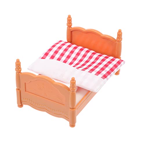 NUSITOU Mini Bett Modell Für Puppenhaus Miniatur Schlafzimmer öbel Dekoration DIY Mini öbel Set Perfekte Mini Szene Für Und Sammler von NUSITOU