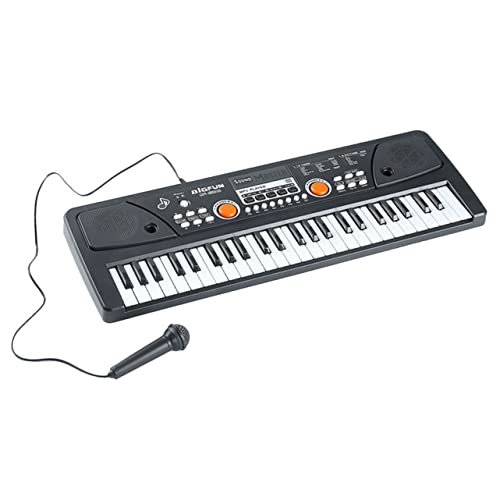 NUSITOU Multifunktionales 49 Tasten Kinder E Piano Mit Mikrofon Elektronisches Keyboard Für Kinder Musikspielzeug Lernspielzeug Für Jungen Und Mädchen von NUSITOU