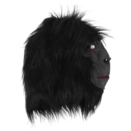 NUSITOU Orang-Utan-Maske Schimpansen- -Schimpansen-Kopfmaske Tiermaske Affenmaske Tiere Kopfbedeckung grusel maske gruselige maske Halloweenkostüm Halloween-Maske Maske für Karneval von NUSITOU