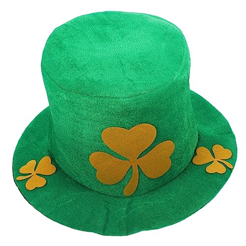 NUSITOU Patricks Day Cosplay-accessoire St. Patricks Day Partyhut Kleeblatt-hut St Patrick Hut Party-top-cap Kobold Karnevalskostüm Irischer Tageshut Vierblättriges Kleeblatt Universal- von NUSITOU