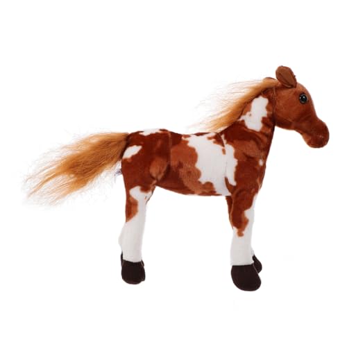 NUSITOU Ponypuppe Interessantes Puppenspielzeug Entzückendes Kuscheltier Gefüllte Puppe Schönes Kuscheltier Kuscheltiere Mit Pferden Plüschpferd Plüsch Light Brown Kurzer Plüsch von NUSITOU