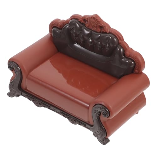 NUSITOU Puppe Mini Puppe Puppenhausdekoration Miniatur-puppenhausstuhl Mini-Sofa-Modell Sofa Vorgeben Puppenhaus-Sofa-Couch Mini-Sofa- Altes Puppenstubensofa DIY Puppenhausspielzeug Essstühle Plastik von NUSITOU