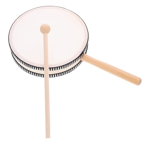 NUSITOU Set Handtrommel Schlaginstrument Mit Trommelstock Für Musikalische Früherziehung Handtrommel Aus Holz Rhythmusinstrument Für Kinder Ideal Für Bildung Und Spiel von NUSITOU