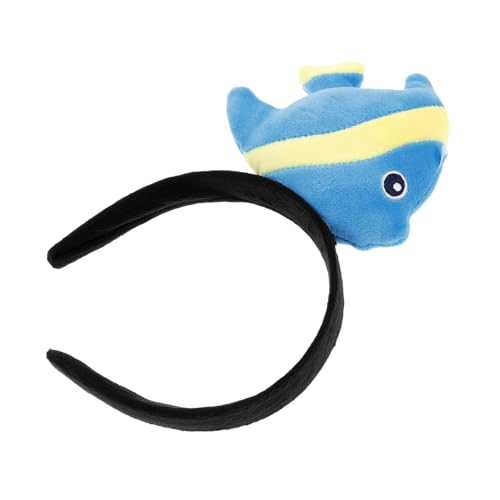 NUSITOU Tropischer Fisch Kostüm Stirnband Plüsch Cartoon Fisch Haarband Kinder Party Requisiten Kopfbedeckung Marine Fisch Hairhoop Dekorative Foto Requisite von NUSITOU