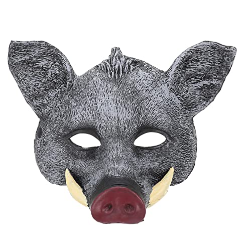 NUSITOU Halloween Maske Kostüm Wildschwein Maske Tier Design PU Material Dekorative Party Zubehör von NUSITOU