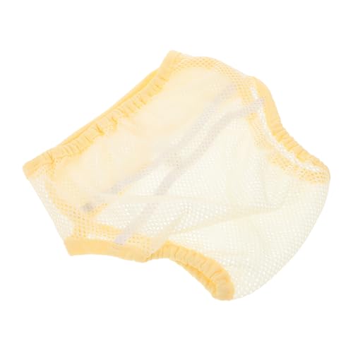 NUSITOU wiedergeborene Puppenwindeln Handtuch Neugeborenes Tücher grüner Body Wiederverwendbare Windel Atmungsaktive Unterwäsche Mesh-Windeln Mesh-Unterwäsche Polyester Yellow von NUSITOU