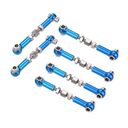 NUZAMAS 6 Stück 47 mm Metall verstellbare Stoßdämpfer RC Auto Spannschloss RC Zugstange Aluminiumlegierung Spannschloss Stangenverbindungsset für 1/10 RC Auto Buggy Touring Car Blau NUZAMAS 6 Stück 47 mm Metall verstellbare Stoßdämpfer RC Auto Spannschloss RC Zugstange Aluminiumlegierung Spannschloss Stangenverbindungsset für 1/10 RC Auto Buggy Touring Car Blau von NUZAMAS