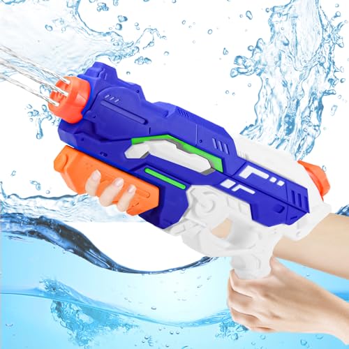 NVIYAM Wasserpistole für Kinder 1200ml Wasserpistole Große Reichweite Wasserspritzpistole Wasserpistolen Spritzpistolen Reichweite 10-11 Meter Water Gun Wasser Kampf Spielzeu für Kinder/Erwachsene von NVIYAM