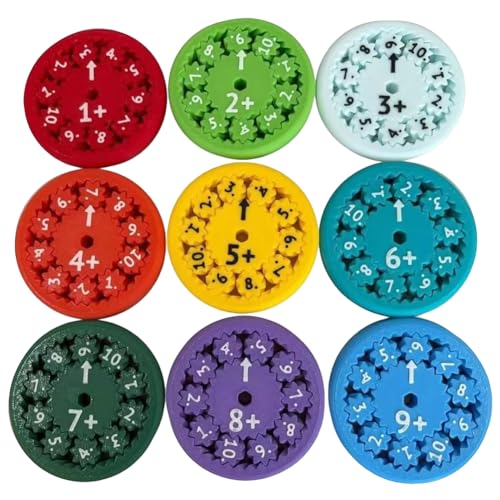 Mathe-Fidget-Spinners, 9 Stücks Mathespinners, Multiplication Fidgetspinners Divisionspinners, Fidgetspinners, Lernspielzeug Fidgetspinner für Kinder, Mathe-Lernspiele Zappelspielzeug von NVKRLFYD