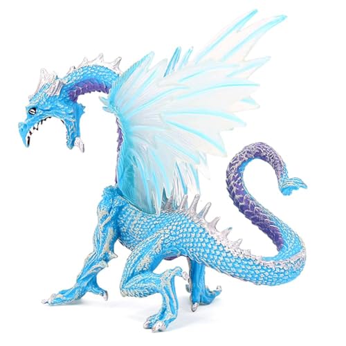 NVKRLFYD Eisschnee Drache, Eisdrache Spielzeug Kinder Ice Dragons Spielzeug Action Figur Tierfiguren Eisdrache Spielzeug,Action Figure Kinder Realistische Dinosaurier Modell Kinder Geburtstag von NVKRLFYD