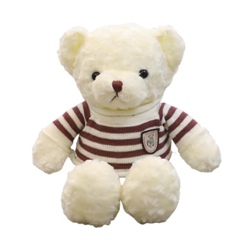 NVKRLFYD Teddybär Kuscheltier 30 cm Teddybär KleinTeddy Bear Kuscheltiere Plüsch Bären Spielzeug Stofftierpuppe für Jungen und Mädchen Plüschspielzeug Geburtstagsgeschenk (weiß) von NVKRLFYD