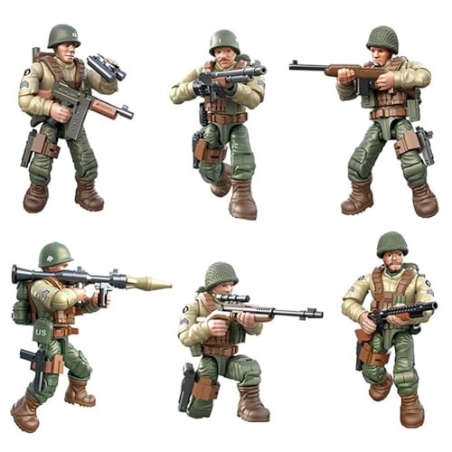 Soldaten Figur Modell, Soldaten Figuren Set Soldaten Figuren Wasserdichtl Armee-Modellbaustein Spielzeug mit Mehreren militärischen Waffenzubehör für Kinder Rollenspiele Geschenk(US Landstreitkräfte) von NVKRLFYD