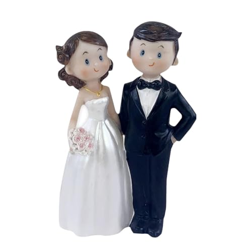 Tortenfigur Hochzeit, Brautpaar Figuren Torte Tortenaufsatz, Kuchen Figur Hochzeitstorte Dekoration, Hochzeitspaar, Wedding Cake Topper Figurine, Hochzeitsgeschenke für Brautpaar von NVKRLFYD