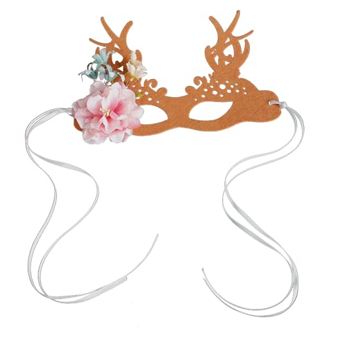 NVOQILIN Maskerade Augenmaske Blume Dekoration Weihnachten Augenmaske für Halloween Maskerade Karneval, Abschlussball, Dinner-Party, Hochzeit von NVOQILIN