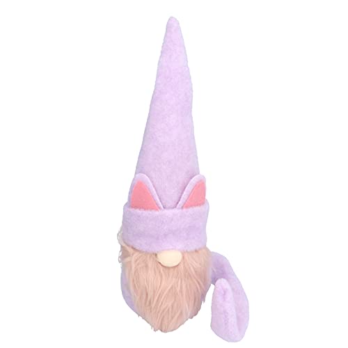 NYSUZHOUJI Gesichtslose Zwergenpuppe aus Flanell, Halloween-Ornament, Dekoration, Requisiten für drinnen und draußen, Party (pink cat) von NYSUZHOUJI