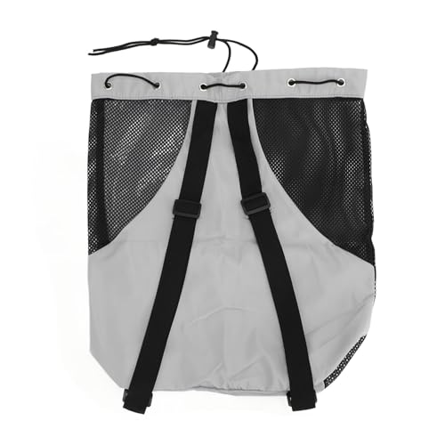 NYSUZHOUJI Mesh-Strandrucksack, Leichter, atmungsaktiver Mesh- und PVC-Schwimmrucksack für Gymnastiktanz (Grau) von NYSUZHOUJI